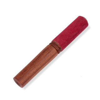 Lederklöppel mit breitem Griff - ca. 18 cm rot