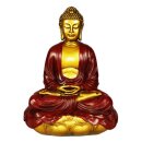 Buddha Meditation 29 cm - rot + gold