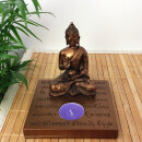 Buddha with candle holder and tea light - 13 cm