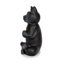 Katze in Meditation, schwarz, 15 cm