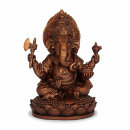 Ganesha sitting, bronze-finish - 17 cm