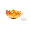 Lotus Teelichthalter groß - orange