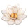 Lotus Teelichthalter extragroß - weiß/natur
