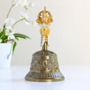Ritual bell with golden handle